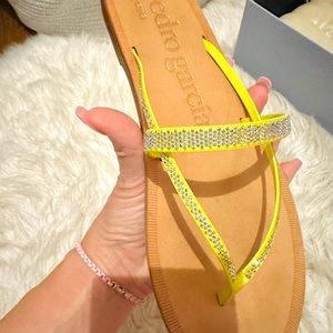 Pedro Garcia Rhinestone Flats